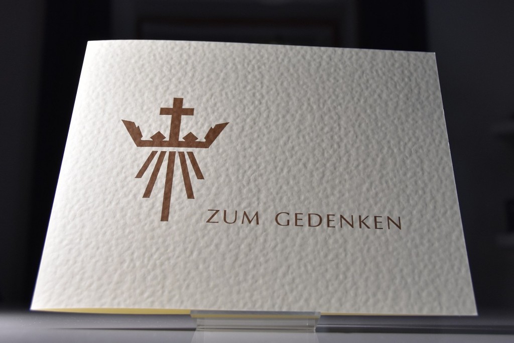 Evangelisch Gedenk-Urkunde Deckblatt Querformat